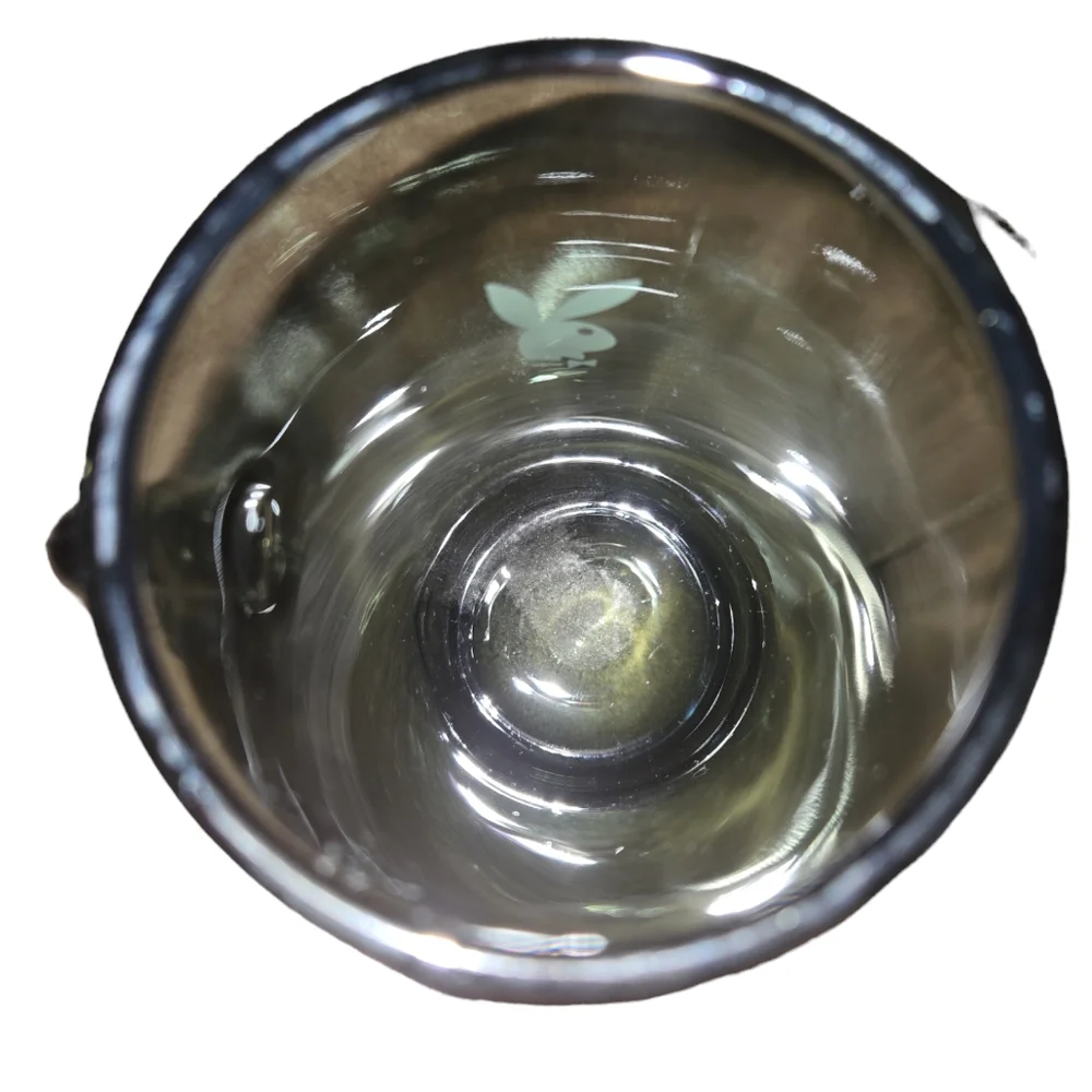 Vintage PLAYBOY Smoked glass beer mug.